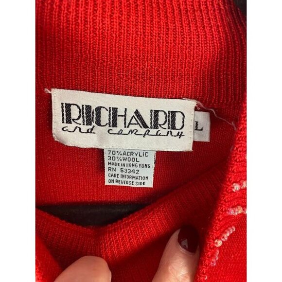 Richard And Company 80's/90's Wool Blend Beaded Sweater Women's Large. - Picture 12 of 13